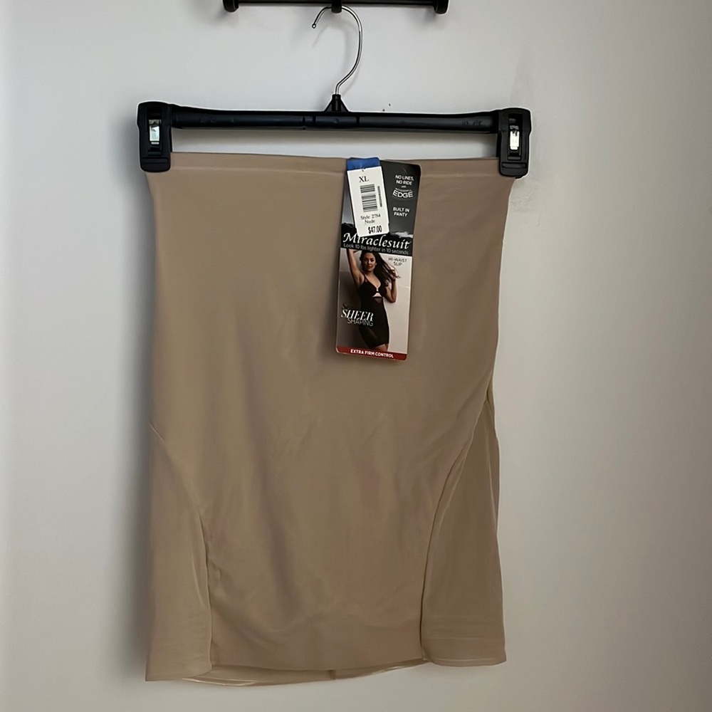 Miraclesuit sexy sheer shaping extra firm control hi waist slip w panties